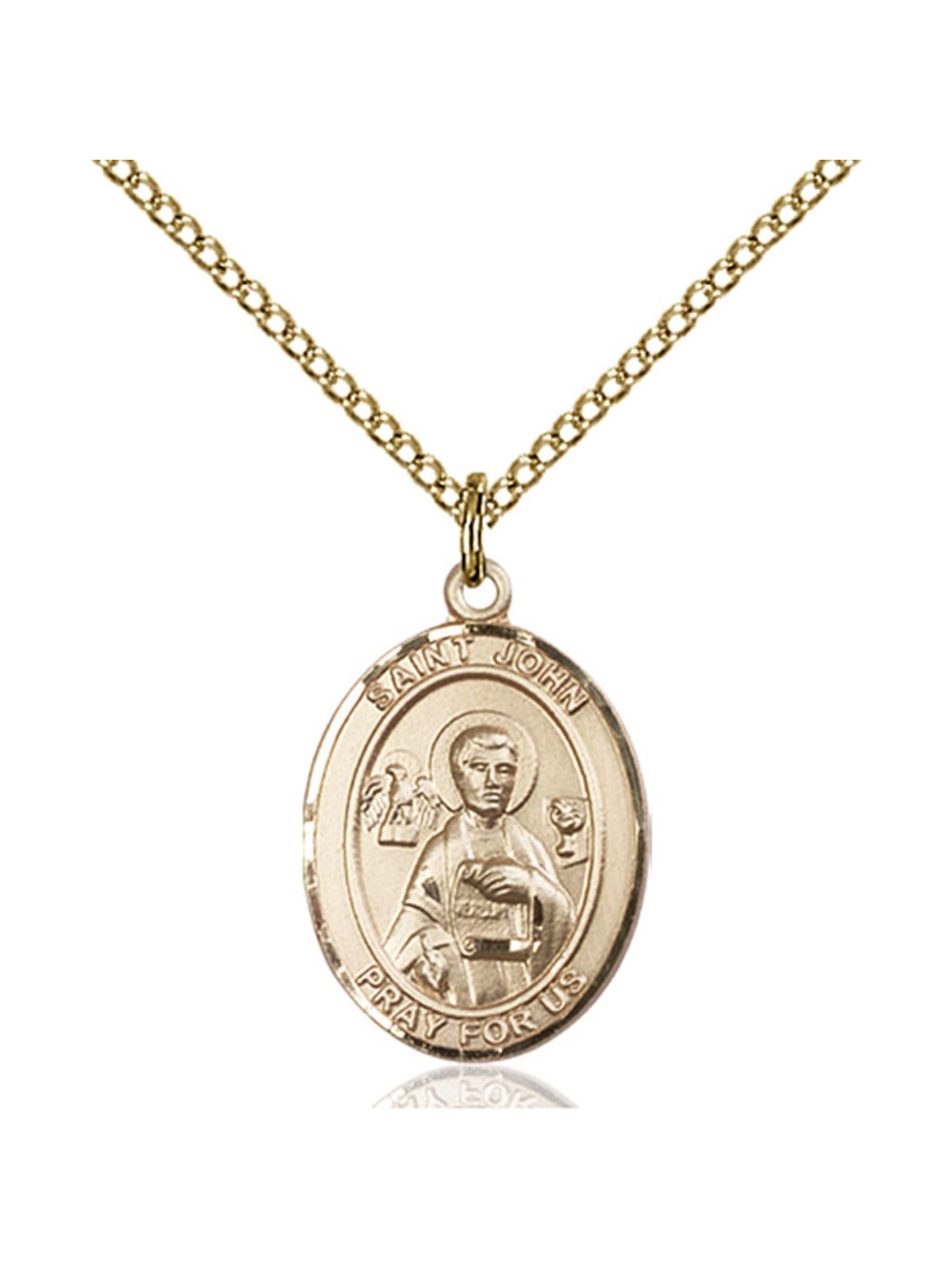 Gold Filled St. John the Apostle Pendant 3/4 x 1/2 inches with Gold ...