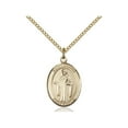 thumbnail image 1 of Gold Filled St. Justin Pendant 3/4 x 1/2 inches with Gold Filled Lite Curb Chain, 1 of 1