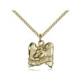 thumbnail image 1 of Gold Filled St. Luke Pendant 1/2 x 1/2 inches with Gold Filled Lite Curb Chain, 1 of 1
