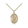 thumbnail image 1 of Gold Filled St. Martin of Tours Pendant 3/4 x 1/2 inches with Gold Filled Lite Curb Chain, 1 of 1