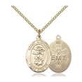 thumbnail image 1 of Gold Filled St. Michael / Emt Pendant 3/4 x 1/2 inches with Gold-Filled Lite Curb Chain, 1 of 1