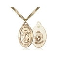thumbnail image 1 of Gold Filled St. Michael Pendant 1 1/8 X 1 1/4 inches with Heavy Curb Chain, 1 of 1