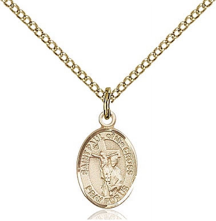Gold Filled St. Paul of the Cross Pendant 1/2 x 1/4 inches with Gold ...