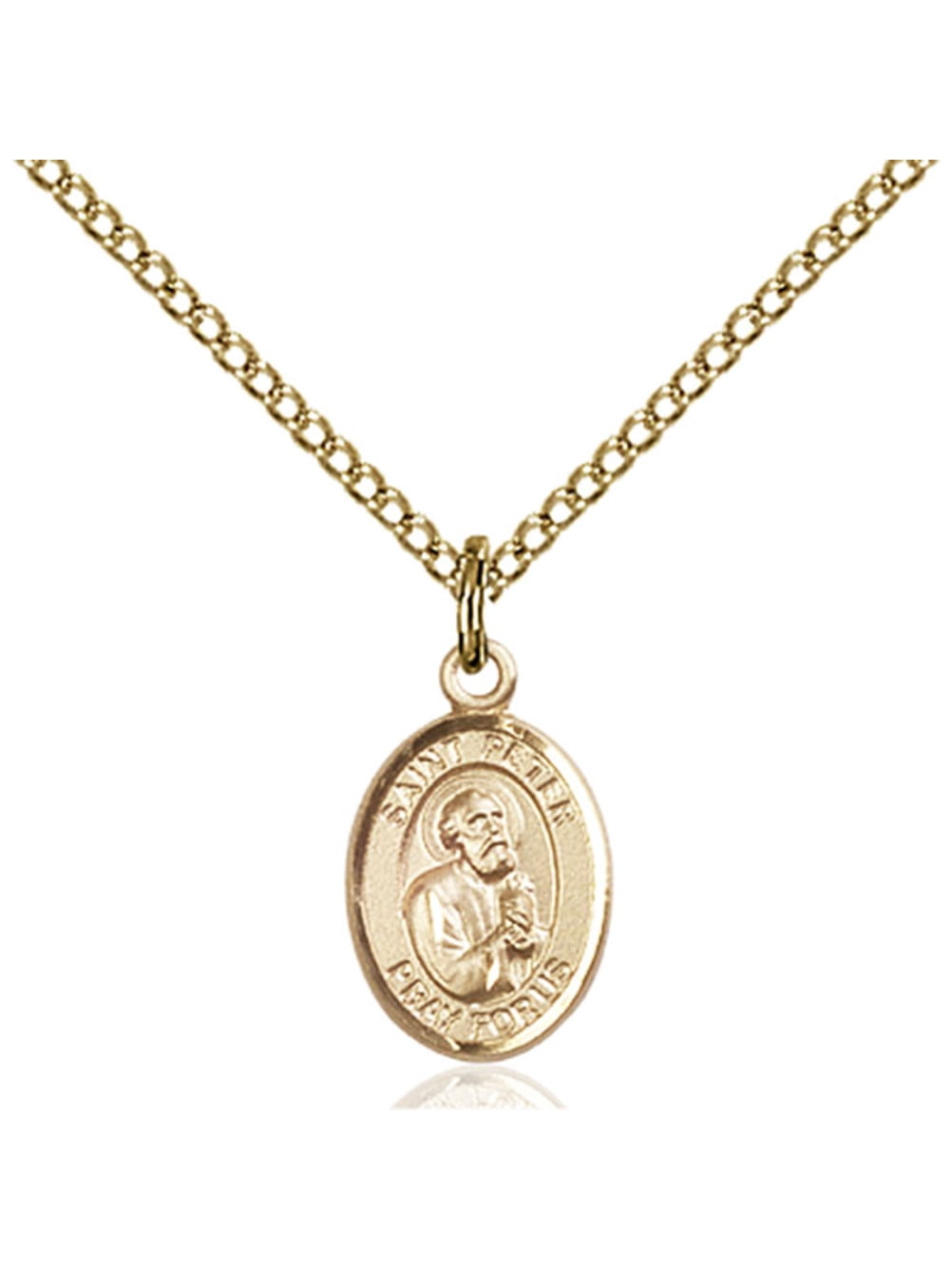 Gold Filled St. Peter the Apostle Pendant 1/2 x 1/4 inches with Gold ...