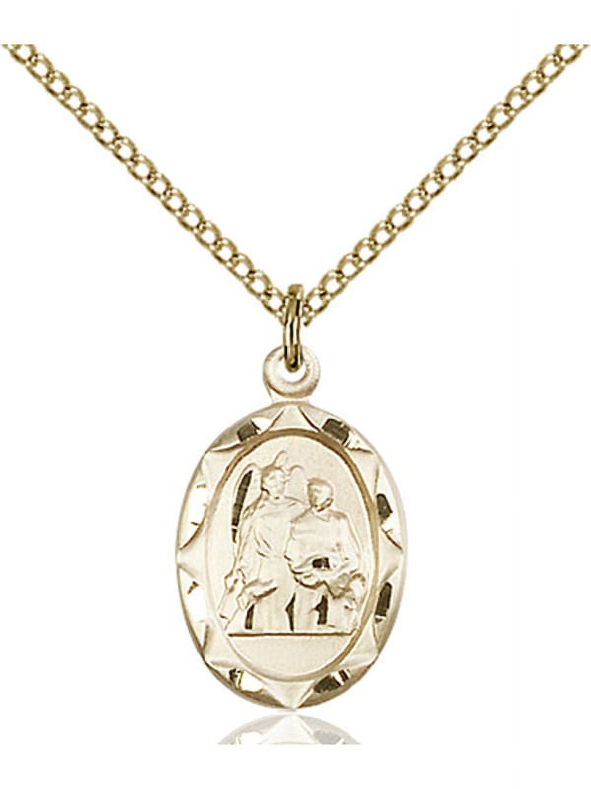 Gold Filled St. Raphael the Archangel Pendant 3 4 x 3 8 inches
