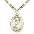 thumbnail image 1 of Gold Filled St. Rocco Pendant 1 x 3/4 inches with Heavy Curb Chain, 1 of 1