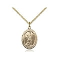 thumbnail image 1 of Gold Filled St. Sebastian/Lacrosse Pendant 3/4 x 1/2 inches with Gold Filled Lite Curb Chain, 1 of 1