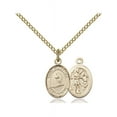 thumbnail image 1 of Gold Filled St. Sebastian/Skiing Pendant 1/2 x 1/4 inches with Gold-Filled Lite Curb Chain, 1 of 1
