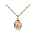 thumbnail image 1 of Gold Filled St. Sebastian / Softball Pendant 1/2 x 1/4 inches with Gold-Filled Lite Curb Chain, 1 of 1