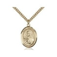 thumbnail image 1 of Gold Filled St. Theresa Pendant 1 x 3/4 inches with Heavy Curb Chain, 1 of 1