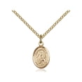 thumbnail image 1 of Gold Filled St. Therese of Lisieux Pendant 1/2 x 1/4 inches with Gold Filled Lite Curb Chain, 1 of 1