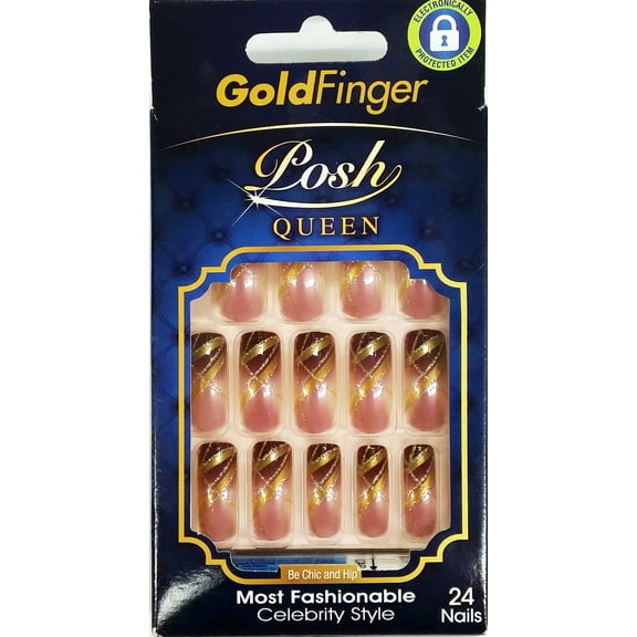 kiss gold finger losh queen gf64 24 full cover nails by kiss
