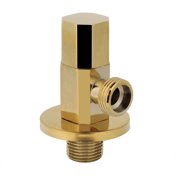 Gold Finish Angle Valve, Leak,Proof Water Shut Off For Sink Toilet, Easy Installation