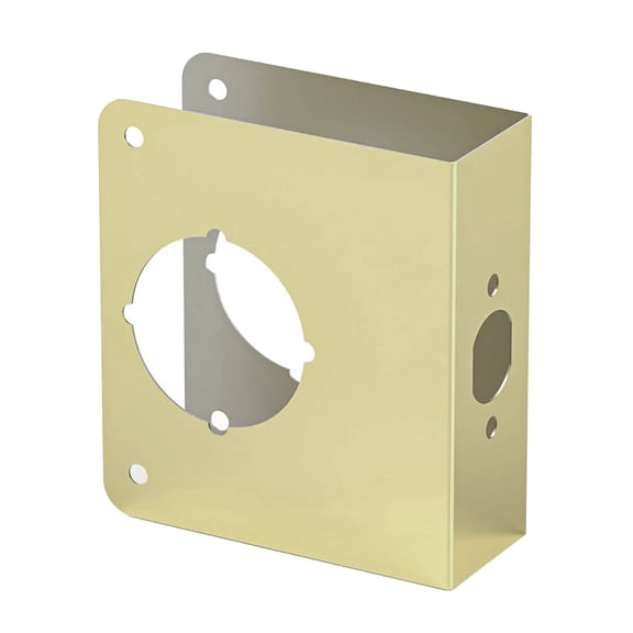 Gold Finish Door Reinforcement Plate to Enhances Home Security Repair Door Lock Holes for Metal Doors Use