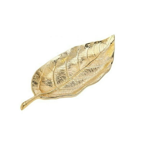 Gold Finish Leaf Accent Tray