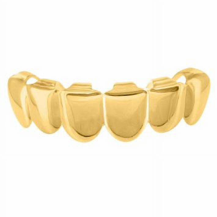 Gold Finish Teeth Grillz One Size Fits All Universal Grills Mens Brand