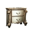 thumbnail image 1 of Gold-Finished Nightstand with Full Ext. Ball Bearing Drawers / Facilitate Easy Access to Items, 1 of 2