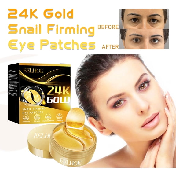 Gold Firming Eye Masks, Improving Eye Wrinkles, Tear Troughs, Firming and Lifting Eye Contour, Hydrating