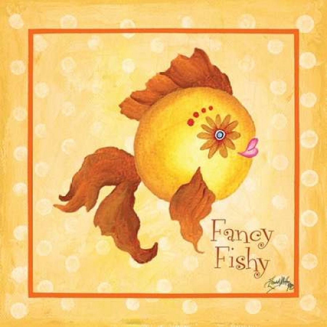 Gold Fish Canvas Art - Elizabeth Medley (24 x 24)