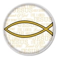 thumbnail image 1 of Gold Fish Circle Button with Pin Back, 1 of 3