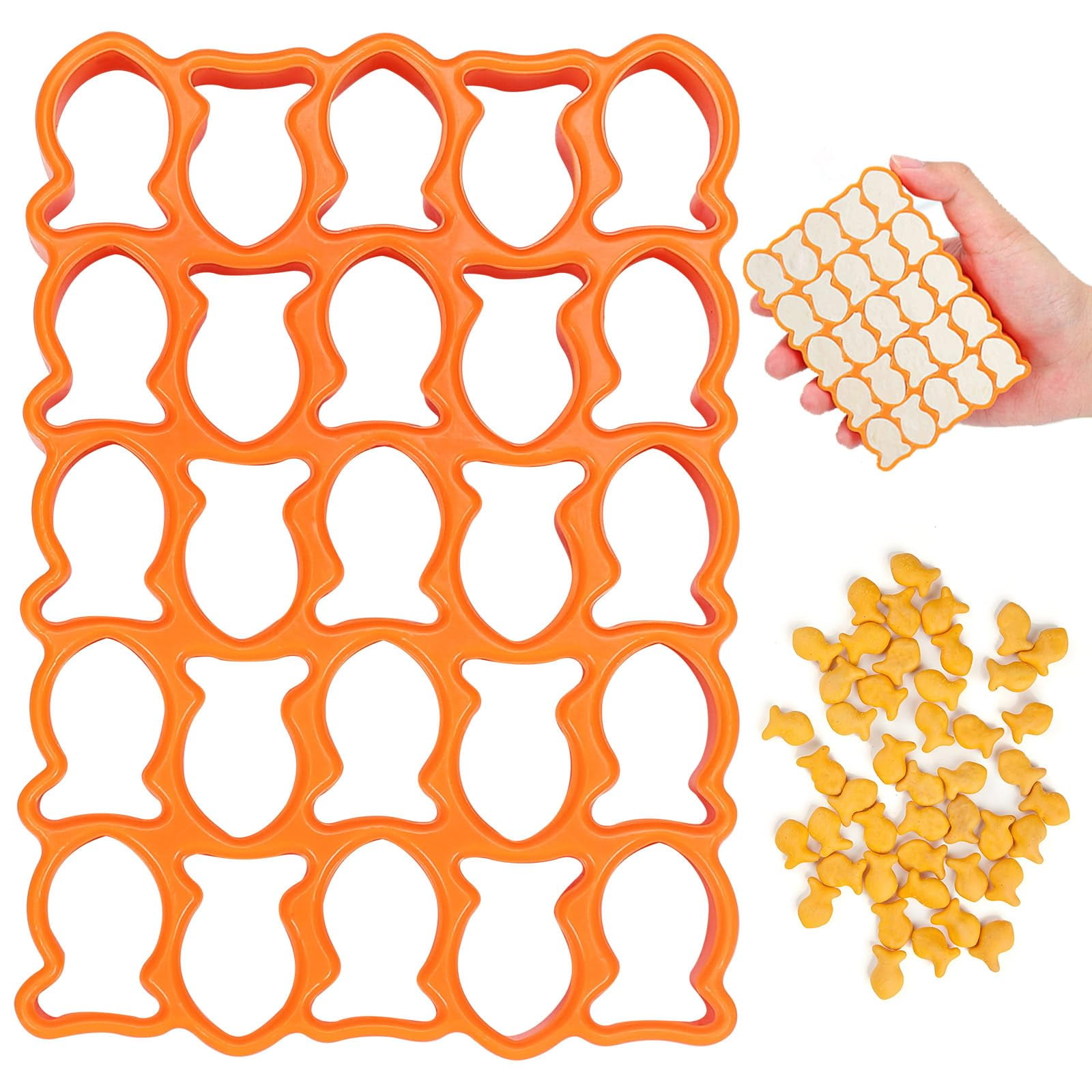 Gold Fish Cracker Cookie Cutter, 25 FishShaped Molds In 1, Mini Cookie