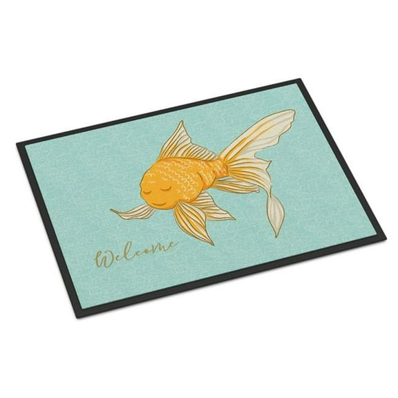Gold Fish Welcome Indoor or Outdoor Mat - 18 x 27 in.