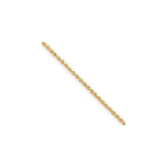 Gold-Flashed 2mm French Rope Chain Necklace - 18 Inch