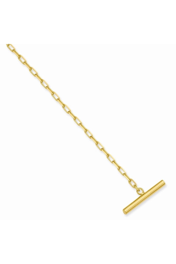 Gold-Flashed Cable Link Tie Chain