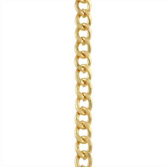 Gold Flat Curb Necklace by Bead Landing – 36" Length - 7mm Nickel-Free Iron Chain for Charms - Pendants & DIY Jewelry Making - 6 Pack