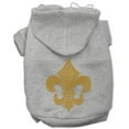 thumbnail image 1 of Gold Fleur De Lis Hoodie Grey S - 10, 1 of 1