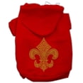 thumbnail image 1 of Pet, Dog  Cat Hoodie Rhinestone, "Gold Fleur De Lis", 1 of 7