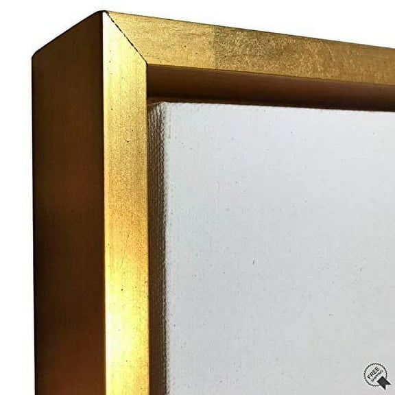 Gold Floater Frame for 1.5" deep Canvas, (Multiple Sizes) (11x14")
