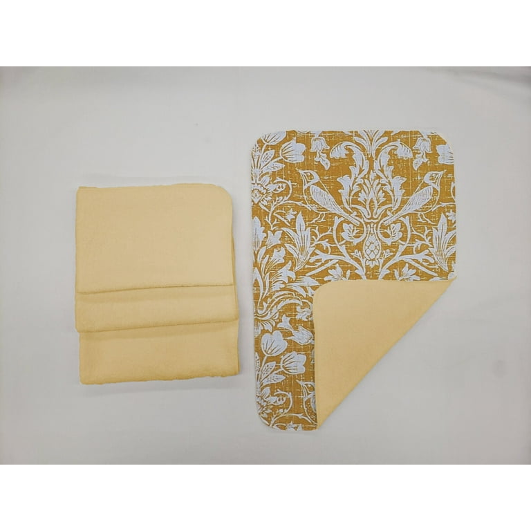 Gold Floral Damask Hand Towels Set of 4 Towel Color Yellow Walmart