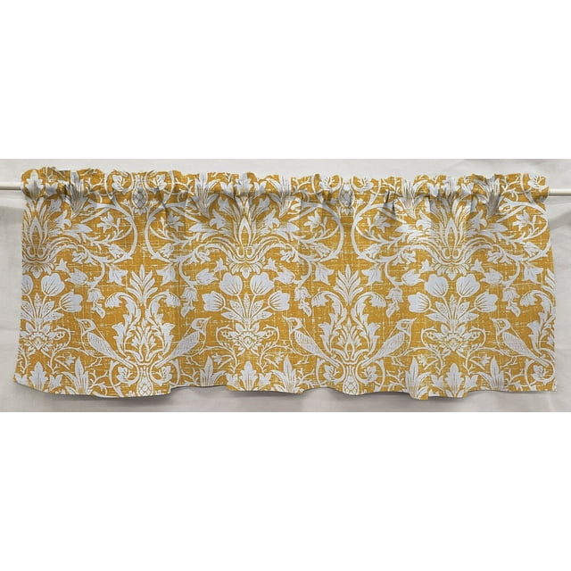 Gold Floral Damask Valances by Penny's Needful Things (Two Valance