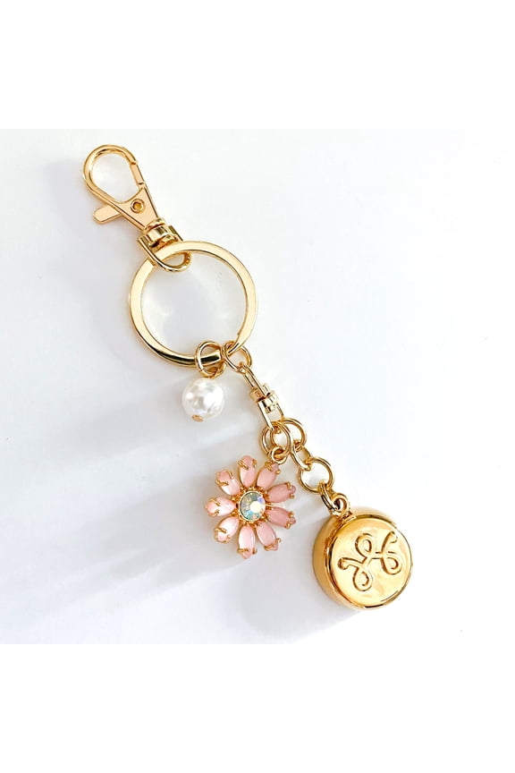 Gold Flower Keychain