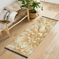 thumbnail image 1 of Gold Flower Runner Rug 2'x6' Hallway Area Rugs Vintage Non Slip Entryway Runner Carpet with Tassels Living Room Bedroom, 1 of 8