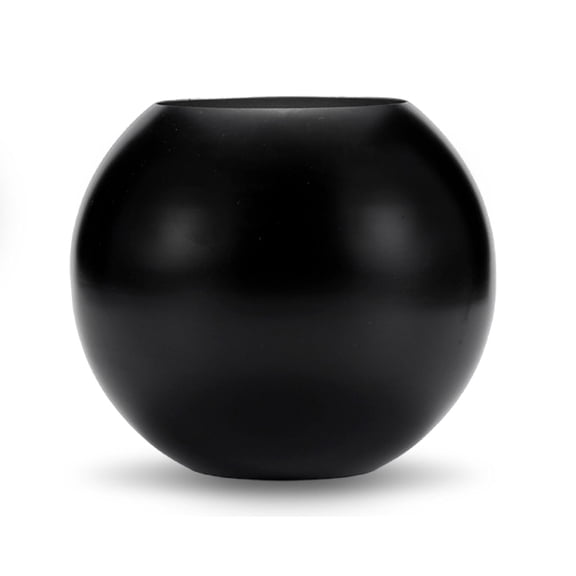 Gold Flower Vase Small Decorative Metal Vases for Table Centerpieces, MIATTCLD Round Gold Plant Pot Home Decor Ideal for Weddings, Parties, Anniversary, Living Room, Restaurants (Black) Y101