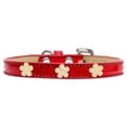 thumbnail image 1 of Gold Flower Widget Dog Collar, Red Ice Cream - Size 12, 1 of 1