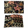 thumbnail image 1 of Gold Flowers Placemats Set of 2, Country Vintage Watercolor Red Floral Green Leaf Black Non-Slip Place Mats Washable Table Mats for Kitchen Dining Table Decorations Indoor/Outdoor, 1 of 9