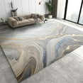 thumbnail image 1 of Gold Fluid Stripes Area Rug, White Gold Agate Texture Indoor Non-Slip Kids Rugs, Upholstery Rug With Non-Slip Backing For Kids Boys Girls Bedroom Living Room Dining Room Study 2x3ft, 1 of 6