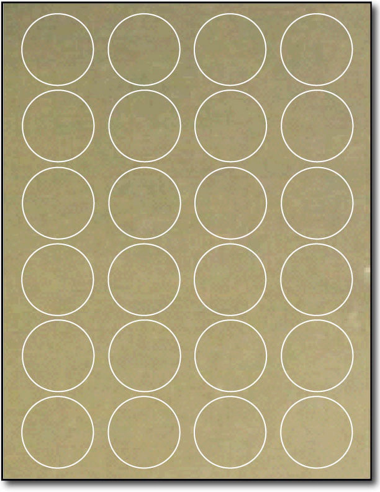 Gold Foil 1 5/8" Round Labels for Laser Printers 10 Sheets / 240