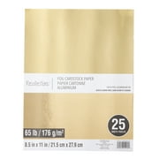 8.5" x 11" Gold Foil Cardstock Paper by Recollections - Acid and Lignin Free Paper for Scrapbooks - Arts & Crafts - 25 Sheets
