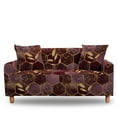 thumbnail image 1 of Gold Foil Abstract Geometric Stretch Sofa Cover For Living Room Dust-proof Elastic Loveseat Slipcover All-cover Couch Covers, 1 of 5