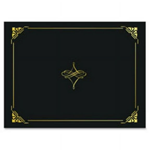 Gold Foil Border Certificate Holder, Blue & Gold - 5 Per Pack