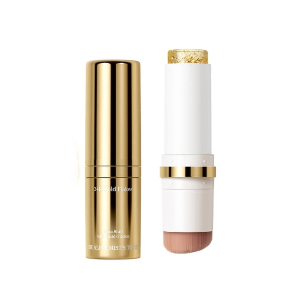 Gold Foil Color Changing Powder Blusher Lip And Cheek Stick Temperature Sensitive Waterproof
