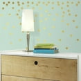thumbnail image 1 of Gold Foil Confetti Dots Peel and Stick Wall Decals, 1 of 6