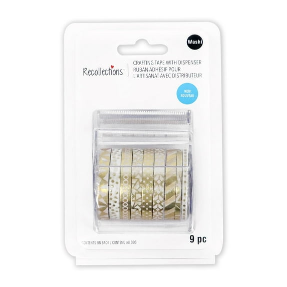 Gold Foil Crafting Washi Tape & Dispenser Set by Recollections
