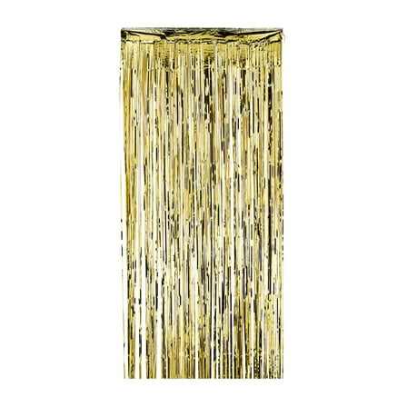 Gold Foil Door Curtain, 8' x 3', Party Banners, by Way To Celebrate