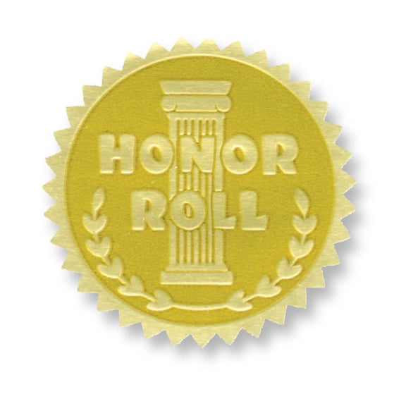 Hayes Publishing Gold Foil Embossed Seals, Honor Roll