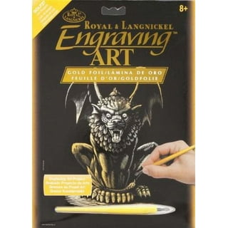 Scratch-Art Foil Drawing Paper, 8-1/2 x 11 Inches, Gold and Silver